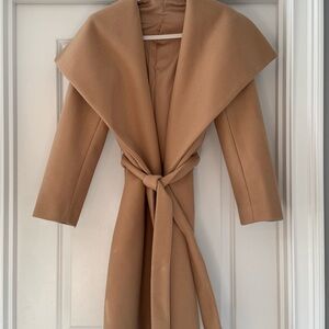 Elegant Tan Wrap Coat